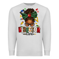 Dove Grey director life afro messy bun Premium Sweatshirt - texasbilliewilder