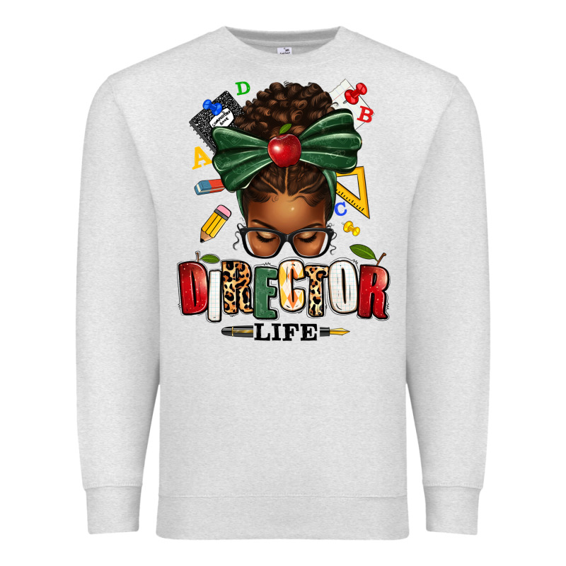 Director Life Afro Messy Bun Premium Sweatshirt by texasbilliewilder | Teevron
