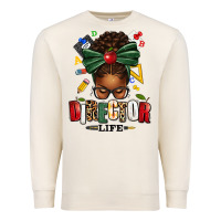 Sandshell director life afro messy bun Premium Sweatshirt - texasbilliewilder