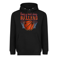 Black busy raising ballers basketball Heavyweight Hoodie - texasbilliewilder