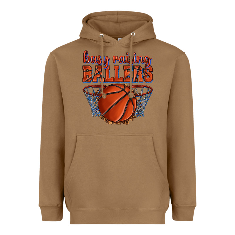 Busy Raising Ballers Basketball Heavyweight Hoodie by texasbilliewilder | Teevron