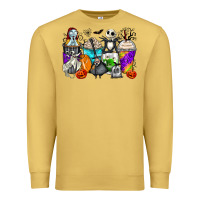 Antique Gold halloween cartoon characters coffee cups Premium Sweatshirt - Zillion Design Studio