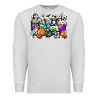 Dove Grey halloween cartoon characters coffee cups Premium Sweatshirt - Zillion Design Studio