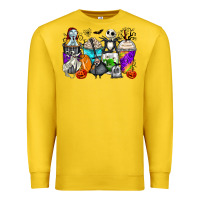 Lemon halloween cartoon characters coffee cups Premium Sweatshirt - Zillion Design Studio
