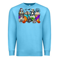 Ocean Blue halloween cartoon characters coffee cups Premium Sweatshirt - Zillion Design Studio