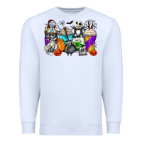 White halloween cartoon characters coffee cups Premium Sweatshirt - Zillion Design Studio