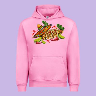 Mexican Elote Corn Sombrero Lime And  Cactus Urban Hoodie Designed By Adodesignshop