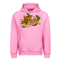 Fuchsia Pink mexican elote corn sombrero lime and  cactus Urban Hoodie - AdoDesignShop