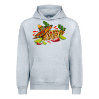 Heather Grey mexican elote corn sombrero lime and  cactus Urban Hoodie - AdoDesignShop