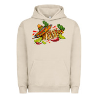 Pigment French Oak mexican elote corn sombrero lime and  cactus Urban Hoodie - AdoDesignShop