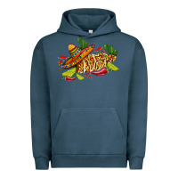 Pigment Midnight Navy mexican elote corn sombrero lime and  cactus Urban Hoodie - AdoDesignShop