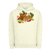 Pigment Pistachio mexican elote corn sombrero lime and  cactus Urban Hoodie - AdoDesignShop