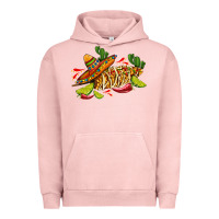 Pigment Salmon mexican elote corn sombrero lime and  cactus Urban Hoodie - AdoDesignShop