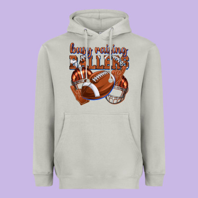 Heavyweight Hoodie busy raising ballers football