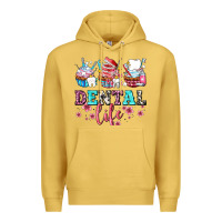 Antique Gold dental life with cupcakes Premium Hoodie - AdoDesignShop