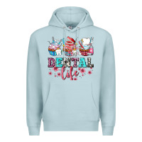 Blue Mist dental life with cupcakes Premium Hoodie - AdoDesignShop