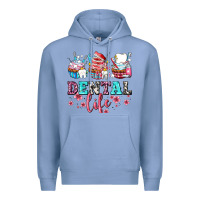 Colony Blue dental life with cupcakes Premium Hoodie - AdoDesignShop