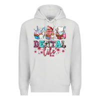 Dove Grey dental life with cupcakes Premium Hoodie - AdoDesignShop
