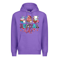 Purple dental life with cupcakes Premium Hoodie - AdoDesignShop