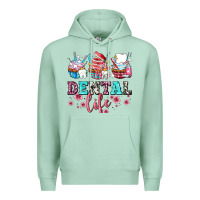 Seafoam dental life with cupcakes Premium Hoodie - AdoDesignShop