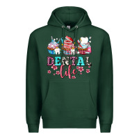 Sports Green dental life with cupcakes Premium Hoodie - AdoDesignShop