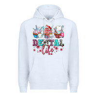 White dental life with cupcakes Premium Hoodie - AdoDesignShop