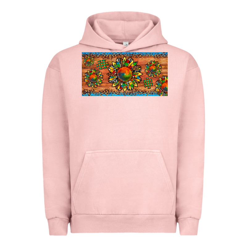 Autism Awareness Sunflower Puzzle License Plate Urban Hoodie by Artiststas | Teevron