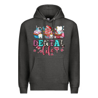 Charcoal Heather dental life with cupcakes Premium Hoodie - AdoDesignShop