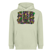 Matcha Mardi Gras Fleur De Lis Heavyweight Hoodie - RanaPortraitStore