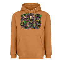 Meerkat Mardi Gras Fleur De Lis Heavyweight Hoodie - RanaPortraitStore