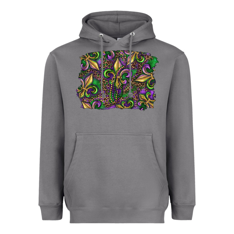 Mardi Gras Fleur De Lis Heavyweight Hoodie by RanaPortraitStore | Teevron