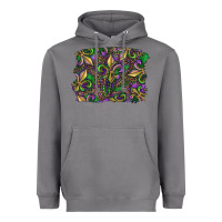 Storm Mardi Gras Fleur De Lis Heavyweight Hoodie - RanaPortraitStore