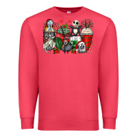 Cardinal Christmas cartoon characters coffee cups Premium Sweatshirt - Zillion Design Studio