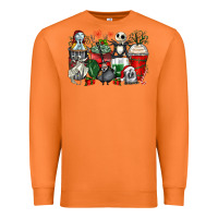 Carrot Christmas cartoon characters coffee cups Premium Sweatshirt - Zillion Design Studio