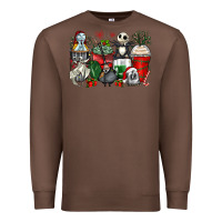 Chestnut Christmas cartoon characters coffee cups Premium Sweatshirt - Zillion Design Studio