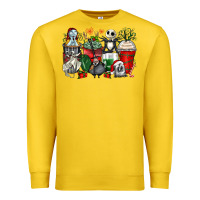 Lemon Christmas cartoon characters coffee cups Premium Sweatshirt - Zillion Design Studio