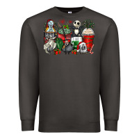 Smoke Christmas cartoon characters coffee cups Premium Sweatshirt - Zillion Design Studio