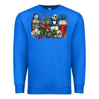 True Royal Christmas cartoon characters coffee cups Premium Sweatshirt - Zillion Design Studio
