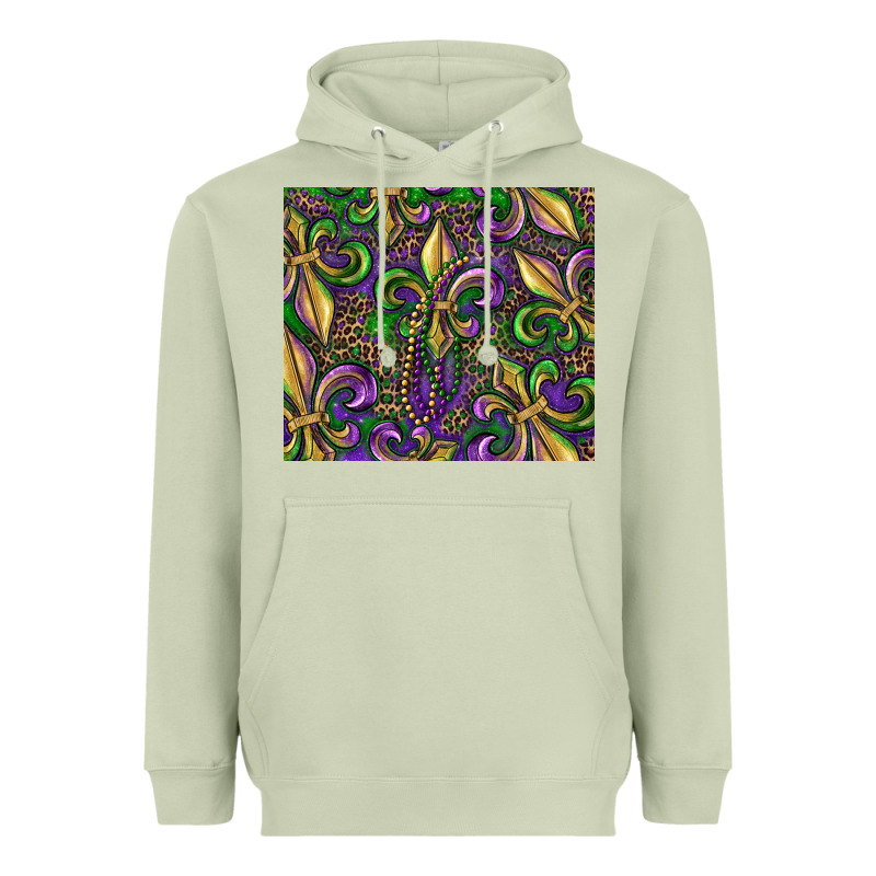Mardi Gras Fleur De Lis Heavyweight Hoodie by RanaPortraitStore | Teevron