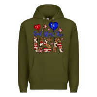 Army Green god bless the usa Premium Hoodie - Artiststas