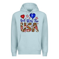 Blue Mist god bless the usa Premium Hoodie - Artiststas