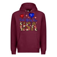 Burgundy god bless the usa Premium Hoodie - Artiststas