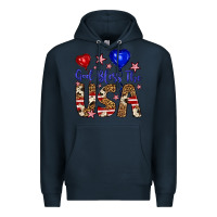 Navy god bless the usa Premium Hoodie - Artiststas