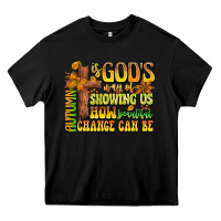 Black Autumn Is God's way Of Showing Us How Beautiful Ch Heavy Core Tee - CowhideDigitalArt