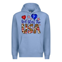 Colony Blue god bless the usa Premium Hoodie - Artiststas