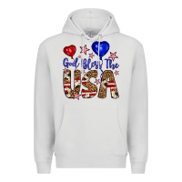 Dove Grey god bless the usa Premium Hoodie - Artiststas