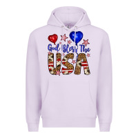Lilac god bless the usa Premium Hoodie - Artiststas