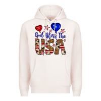 Pale Pink god bless the usa Premium Hoodie - Artiststas