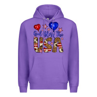 Purple god bless the usa Premium Hoodie - Artiststas
