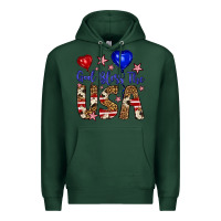 Sports Green god bless the usa Premium Hoodie - Artiststas